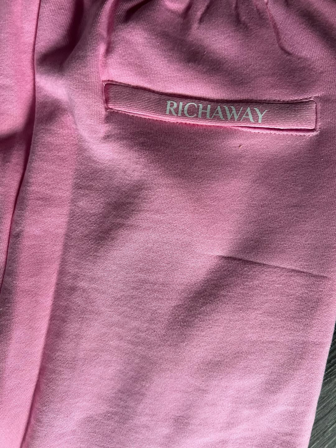 Pink Pullover Sweatsuit w/ rhinestones