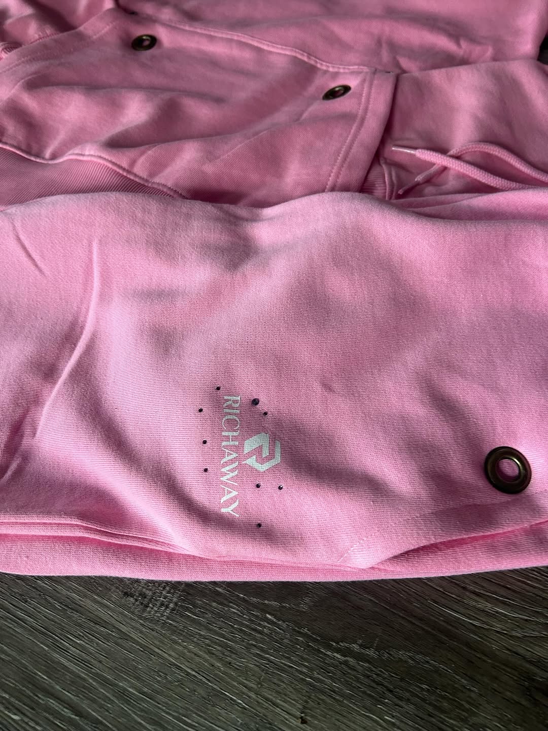 Pink Pullover Sweatsuit w/ rhinestones