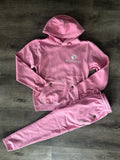 Pink Pullover Sweatsuit w/ rhinestones