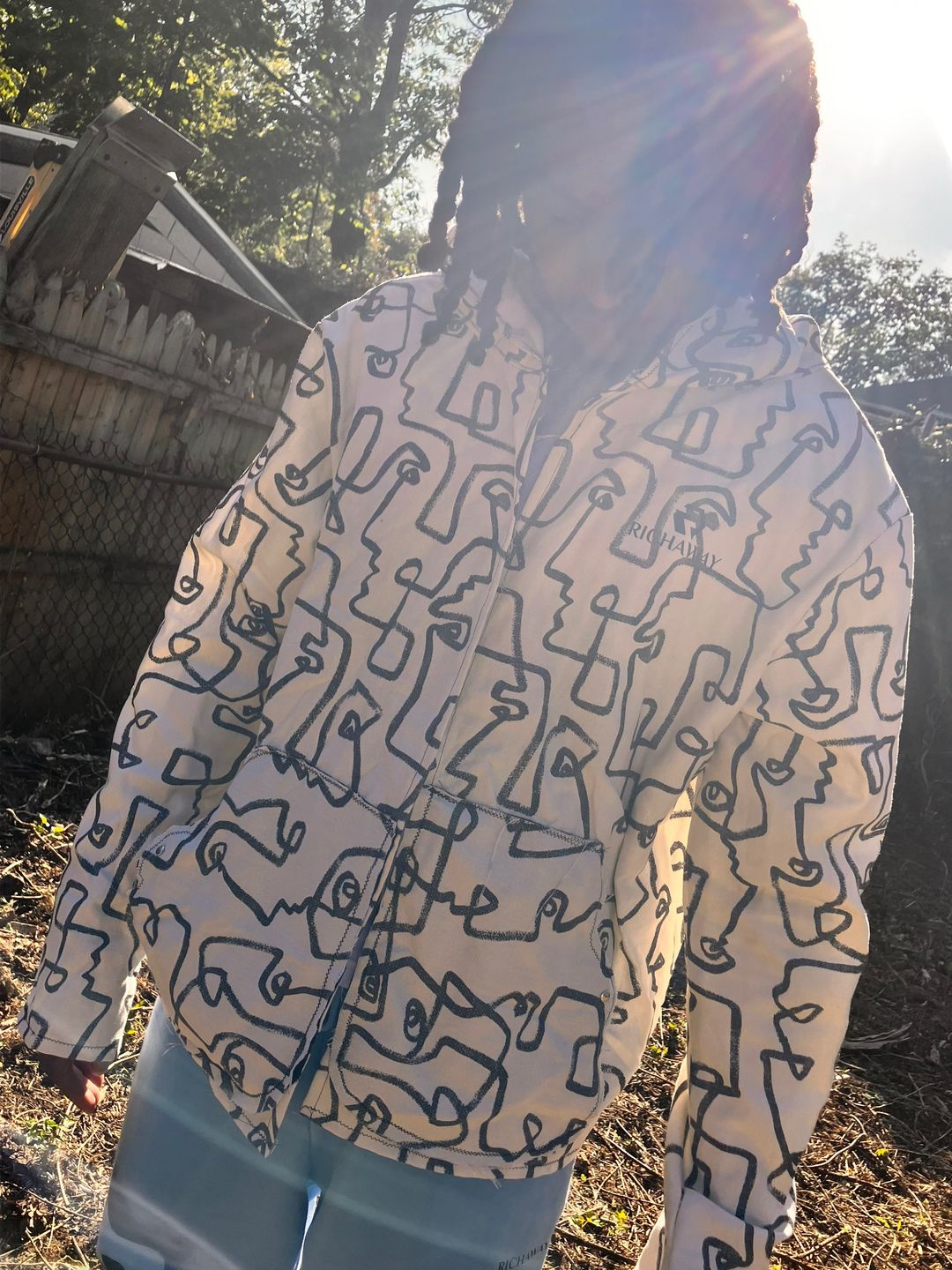 TWO FACED ZIP UP